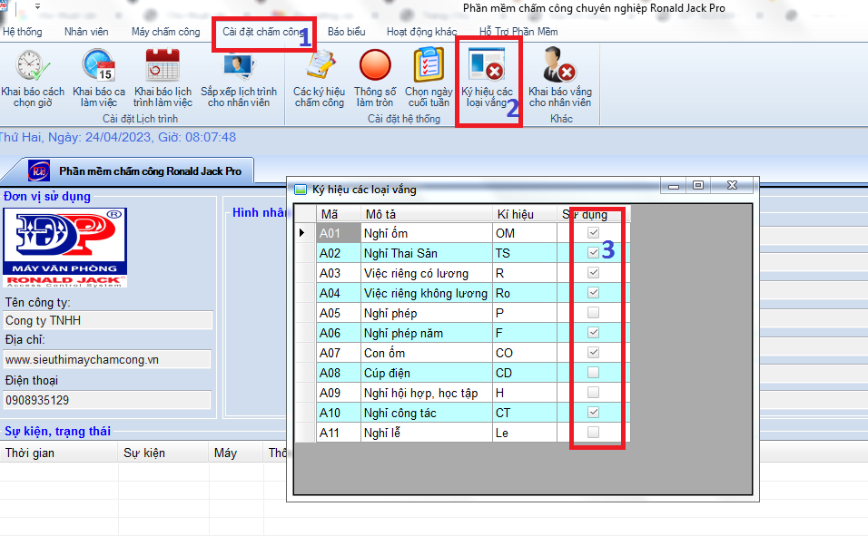 Ronald Jack pro chọn lại khai báo vắng cho nhân viên